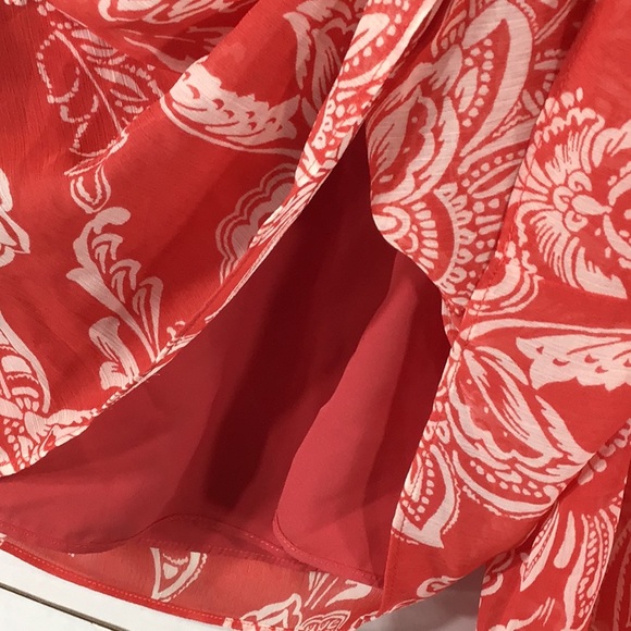 Evereve Hayden red chiffon layered top XS NWT - Picture 9 of 12